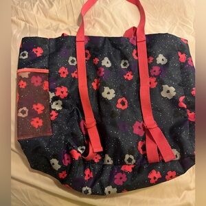 Floral yoga tote bag